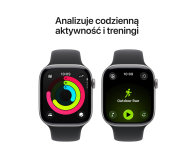 APPLE Watch Series 11 GPS + Cellular 46mm Aluminiowa koperta (gwiezdna szarość)/ Sportowy pasek (czarny) - rozmiar M/L - 1362431 - zdjęcie 4